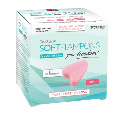 Joydivision Soft-Tampons Mini 3 pcs - Stringless, Ergonomic, Skin-Friendly
