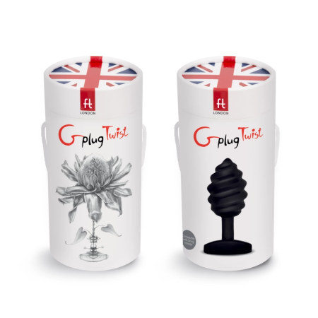 Gvibe Gplug Twist Intimate Silicone Plug with Vibration, 3.9 cm, Black