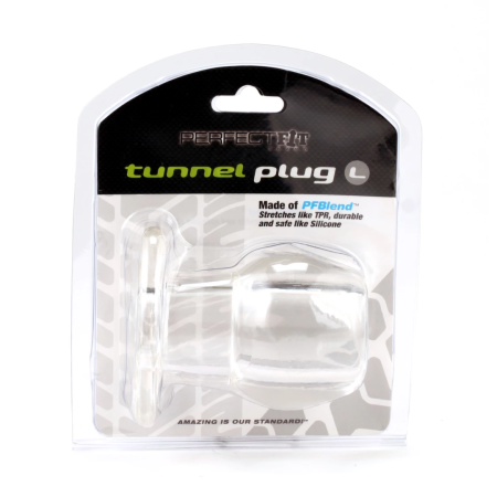 Perfect Fit Tunnel Plug Large Clear - Innovative Hollow Intimate Device