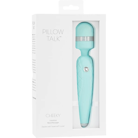 Pillow Talk Cheeky Teal - Rechargeable Silicone Wand Massager