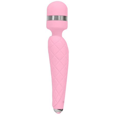 Pillow Talk Cheeky Pink Wand Massager - Rechargeable, Silicone, Wireless