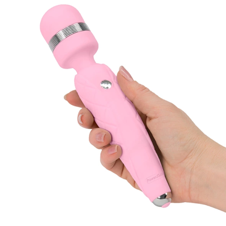 Pillow Talk Cheeky Pink Wand Massager - Rechargeable, Silicone, Wireless