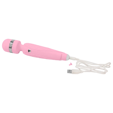 Pillow Talk Cheeky Pink Wand Massager - Rechargeable, Silicone, Wireless