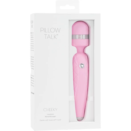Pillow Talk Cheeky Pink Wand Massager - Rechargeable, Silicone, Wireless
