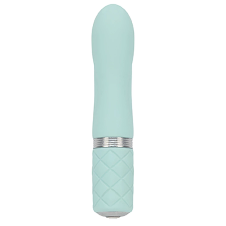 Pillow Talk Flirty Teal Mini Massager - Compact Wireless Silicone Model
