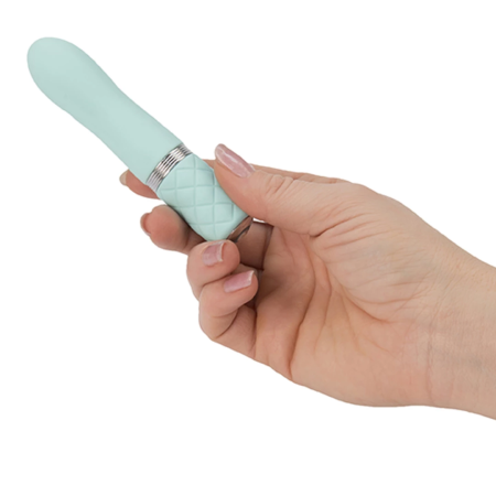 Pillow Talk Flirty Teal Mini Massager - Compact Wireless Silicone Model