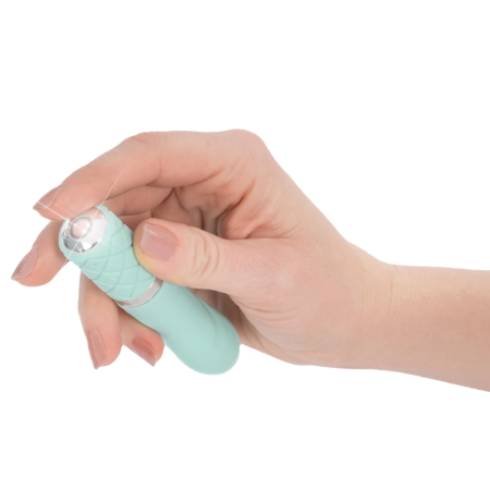 Pillow Talk Flirty Teal Mini Massager - Compact Wireless Silicone Model