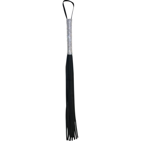 Sportsheets S&M Sparkle Flogger Vegan Leather 79cm Metallic Handle
