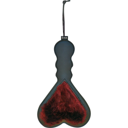 S&M Enchanted Heart Paddle Dual-Sided Vegan Burgundy 26cm