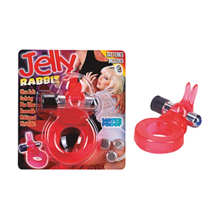 Seven Creations Jelly Rabbit Vibrating Silicone Ring, Waterproof, Clear