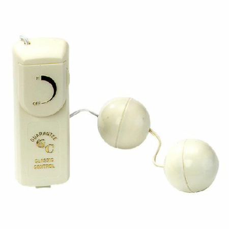 Seven Creations Duoballs Vibrating White 3 cm - Intimate Fitness Device