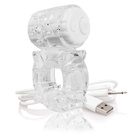 The Screaming O Charged Big O Rechargeable Ring Clear, 3-Speed, USB