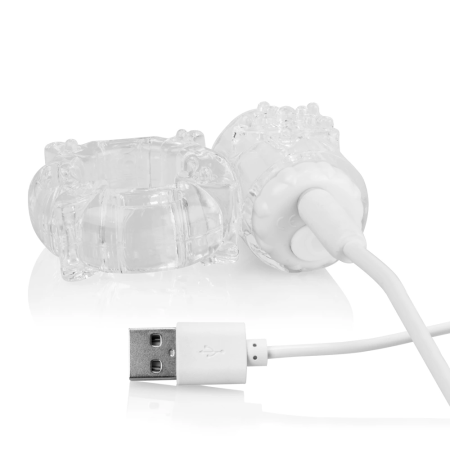 The Screaming O Charged Big O Rechargeable Ring Clear, 3-Speed, USB