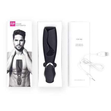 LoversPremium Vulcan Black Intimate Stimulation Device, 10 Modes, Waterproof