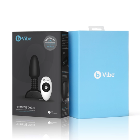 b-Vibe Rimming Petite Black Intimate Rotating Plug 12.5 cm Remote