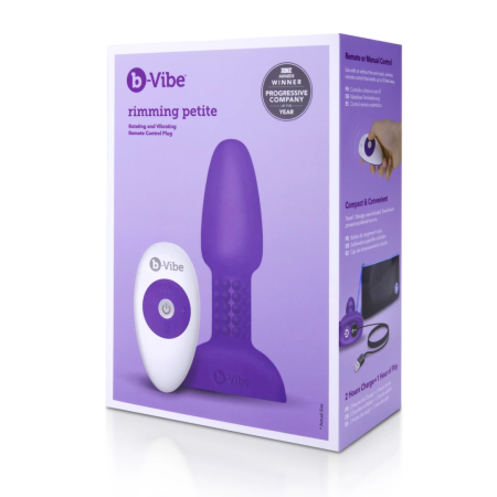 b-Vibe Rimming Petite Plug Purple - Compact Vibrating Silicone Model
