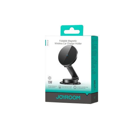 Laikiklis Joyroom JR-ZS408 Magnetinis su Belaidžiu Įkrovimu 15W Automobiliui - Juodas