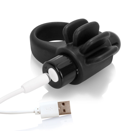 The Screaming O Charged Skooch Black - Rechargeable Silicone Ring