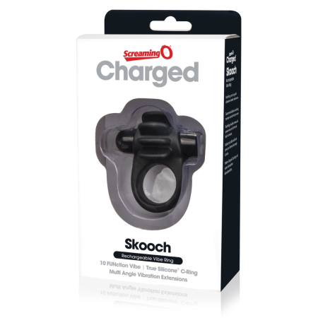 The Screaming O Charged Skooch Black - Rechargeable Silicone Ring