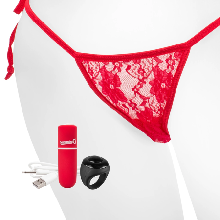 The Screaming O Charged Remote Panty System Red, USB Rechargeable
