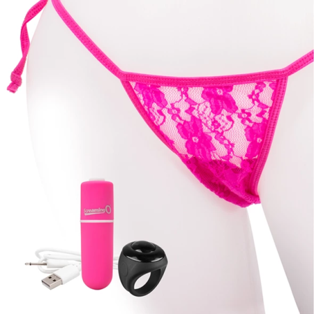 Screaming O Charged Panty Set Pink - Remote-Controlled, Rechargeable, One Size