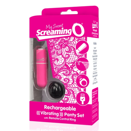 Screaming O Charged Panty Set Pink - Remote-Controlled, Rechargeable, One Size