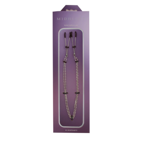 Sportsheets Sincerely Bling Adjustable Nipple Clips 50.8cm Black