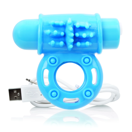 The Screaming O Charged OWow Intimate Vibrating Ring Blue Rechargeable