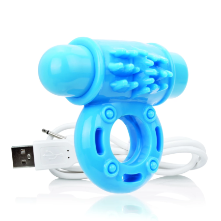 The Screaming O Charged OWow Intimate Vibrating Ring Blue Rechargeable