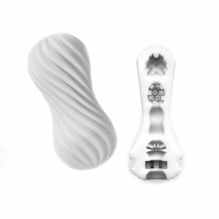 Tenga Flex Silky White - Flexible Intimate Device, Soft Spiral Texture