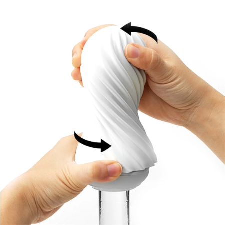 Tenga Flex Silky White - Flexible Intimate Device, Soft Spiral Texture