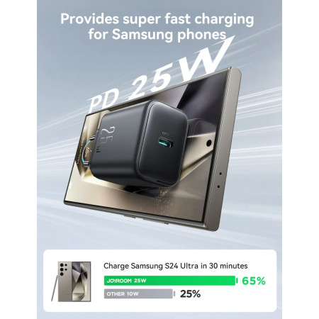 Įkroviklis Joyroom JR-TCF23 25W USB-C juodas