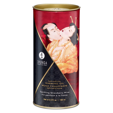 Shunga Aphrodisiac Warming Oil Sparkling Strawberry Wine 100ml