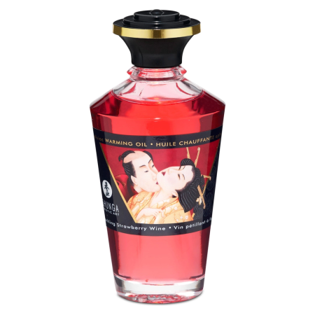 Shunga Aphrodisiac Warming Oil Sparkling Strawberry Wine 100ml