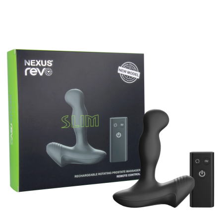Nexus Revo Slim Intimate Rotating Device, Waterproof, Rechargeable, Black