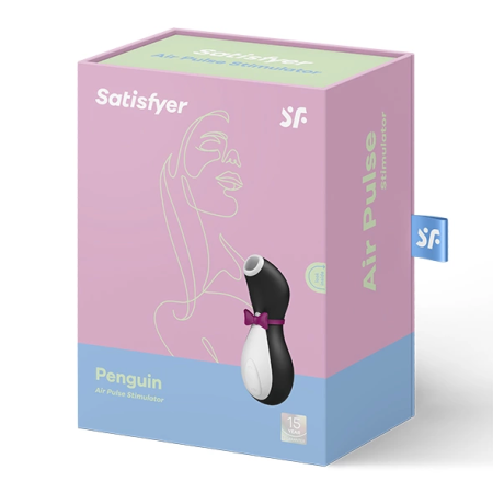Satisfyer Penguin Intimate Air Pulse Device, 11 Modes, Waterproof, Black