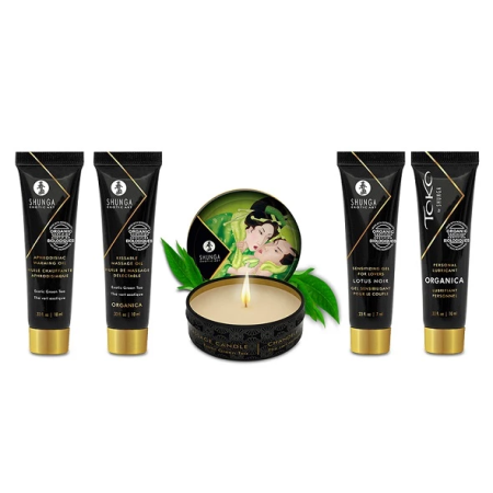 Shunga Geisha’s Secret Green Tea Mini Intimate Set - 5-Piece Collection