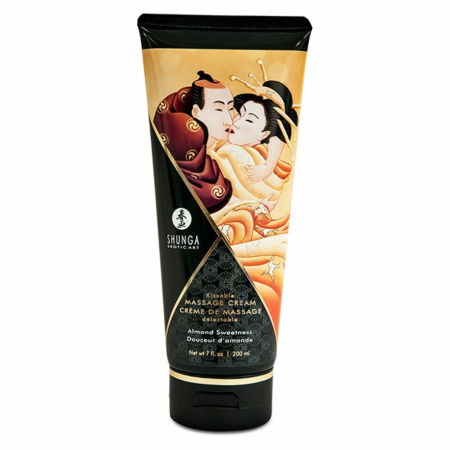 Shunga Massage Cream Almond Sweetness 200ml - Silky Moisturizing Formula