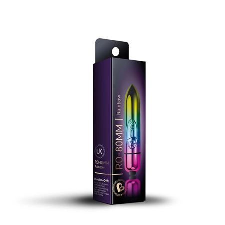 Rocks-Off RO-80mm 7-Speed Intimate Bullet Massager Rainbow Limited Edition
