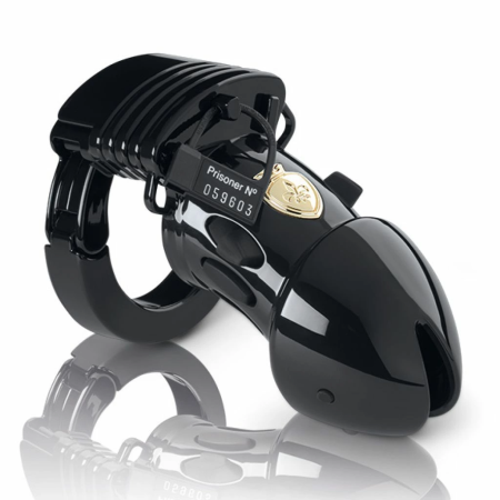 Mystim Pubic Enemy No 2 Black Edition - Adjustable Electro Chastity Cage