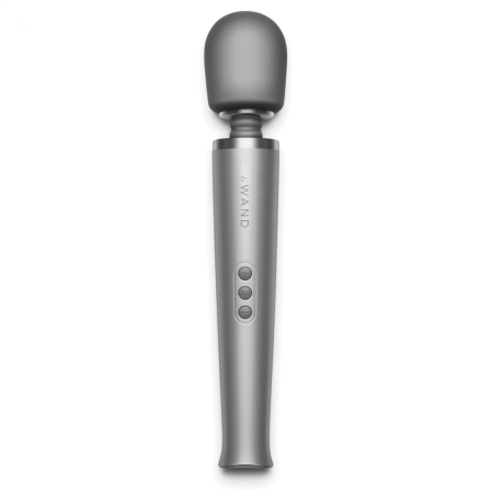 Le Wand Massager Grey - Rechargeable Luxury Wand, 10 Speeds, 20 Modes