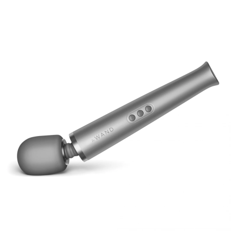Le Wand Massager Grey - Rechargeable Luxury Wand, 10 Speeds, 20 Modes