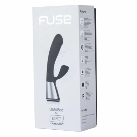Kiiroo OhMiBod Fuse Black - Interactive Dual-Stim Device, Bluetooth, 18cm