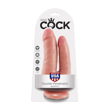 Pipedream King Cock Double Penetrator Anatomical Model Flesh 21cm