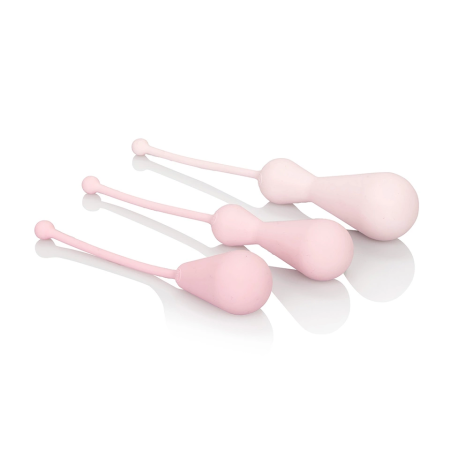 CalExotics Inspire Silicone Weighted Kegel Training Kit Pink 3-Piece