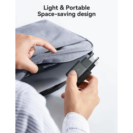 Joyroom JR-TCF23 25W Įkroviklis su USB-C ir USB-C kabeliu 1.0m juodas