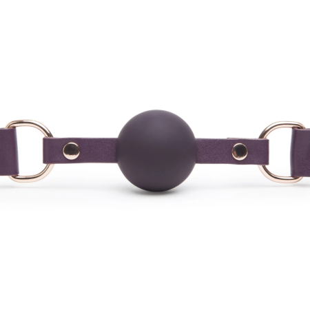 Fifty Shades Freed Cherished Collection Leather Ball Gag Purple & Rose Gold