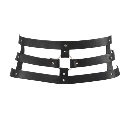 Bijoux Indiscrets Maze Wide Belt Vegan Black Adjustable Accessory