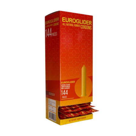 Euroglider Classic Transparent Condoms 144 pcs - Silicone Lubricated, CE0120