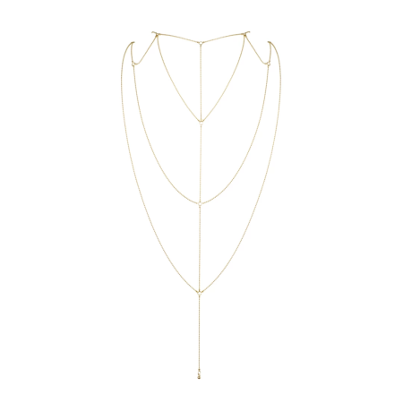 Bijoux Indiscrets Magnifique Gold Body Chain - Adjustable Back & Cleavage Jewelry